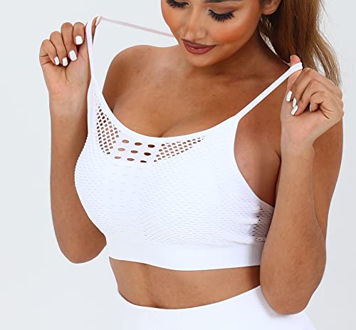 Image of AKAMC Women's Cross Back Sport Bras,Adjustable Straps Padded Criss Cross Cropped Bras for Yoga Workout Fitness