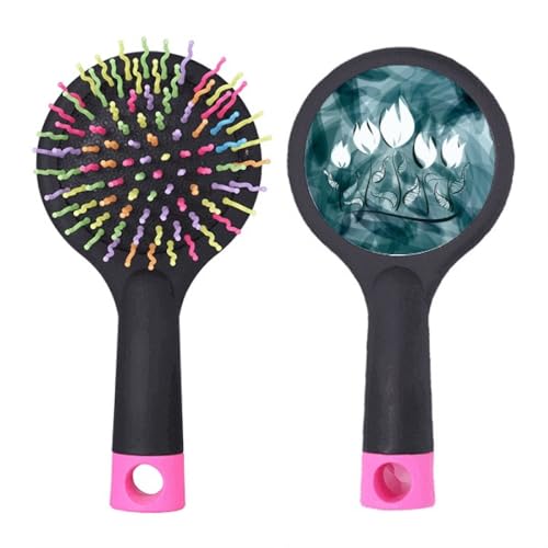 Brosse à cheveux démêlante tulipe avec coussin pour cheveux longs, bouclés et épais
