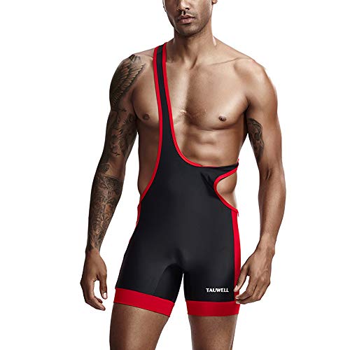 Men’s Wrestling Singlets, Athletic Men\'s Wrestling Singlet Leotard Bodysuit Tanktop Uniform - Thumbnail 6
