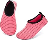  SAGUARO Badeschuhe Kinder Kleinkind Strandschuhe Schwimmschuhe Wasserschuhe Jungen Mädchen Aquaschuhe Barfußschuhe für Strand Schwimmbad(033 Pink,20/21 EU)