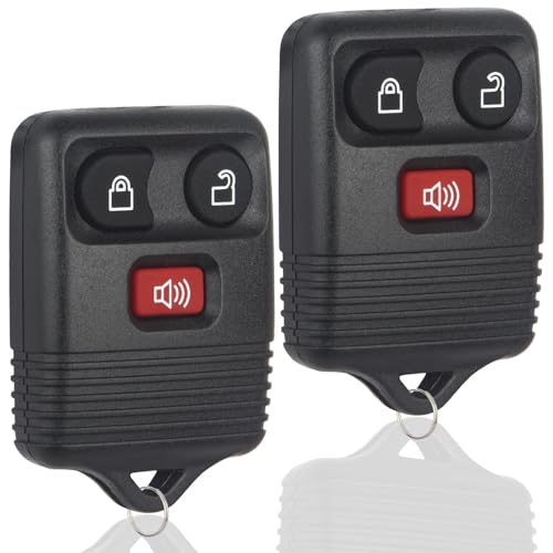Key Fob Remote Replacement Compatible with Ford 2000-2014 E150 Escape 1998-2014 Ranger Explorer Expedition/Mazda B-Series/Mercury/Lincoln MKZ MKX CWTWB1U345 Keyless Entry Remote (2-Pack)