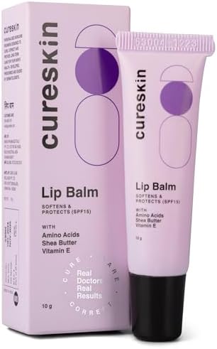 Cureskin Lip Balm with SPF 15 | Lip Lightening Balm for Dark Lips | Lip Balm for Dark Lips to Lighten