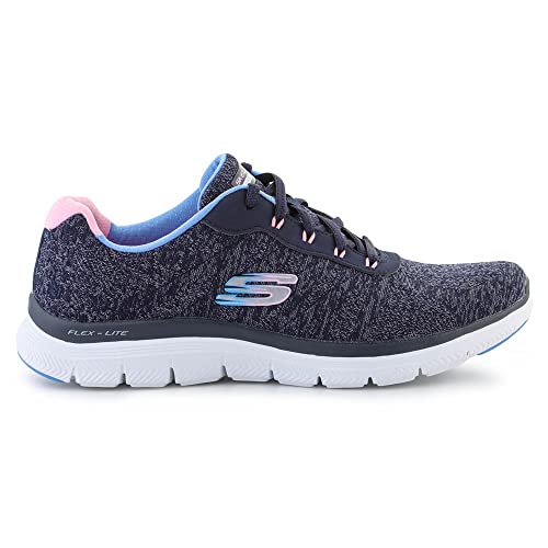 Image of Skechers Women's Flex Appeal 4.0 Sneaker | Sporty lace-up sneaker, Machine washable, Air-Cooled Memory Foam cushioned insole, Super flexible rubber traction outsole,