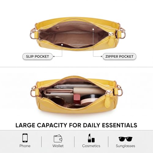 Image of VODIU Clutch Tote Handbags with 2 Removable Straps and Zipper Closure Crossbody Bags Shoulder Purse Handbag for Women