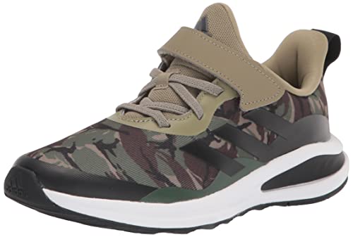 adidas Fortarun Running Shoe, Black/Carbon/Orbit Green, 11 US Unisex Little Kid