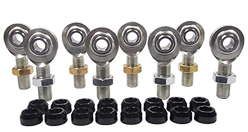QSC 5/8 X 3/4-16 Economy 4-Link Rod End Kit with 5/8 Aluminum Cone Spacers, Rod End, Heim Joint