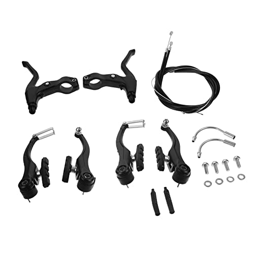 Happyyami Caliper Set for Bicycles Durable Pads Heat Dissipation Low Noise Fit Road Mountain Bikes