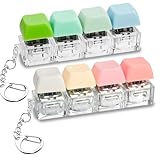 2 Stück Tastatur Fidget Spielzeug, Tastatur Keycaps Fidget Toys, Tragbarer Vier Tasten Schlüsselanhänger, Fingertastatur Stressabbau Spielzeug für Männer & Frauen (C)