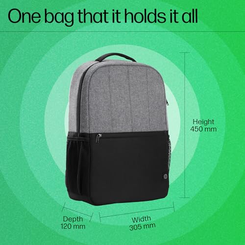 HP 320 15.6-inch Backpacks/Trolley Pass-Through; Padded Back Panel; Padded air mesh Panel/Hand wash and air Dry/Padded Laptop Pocket/1 Year Limited... - Image 2