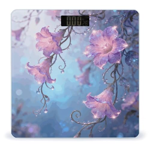 Báscula digital de cuerpo Enchanted Floral con pantalla LCD miniatura 1