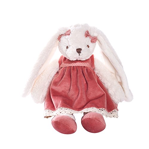 Image of DILLY DUDU 2020 Holiday Plush Bunny Rabbit Stuffed Animal Soft Toys Cuddly Dolls Best Gifts 12-Inch (Pink)
