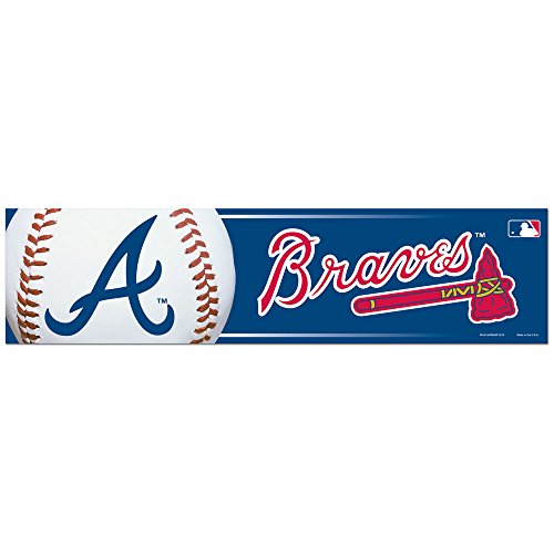 MLB Atlanta Braves WCR13297713 Bumper Strip, 3" x 12"
