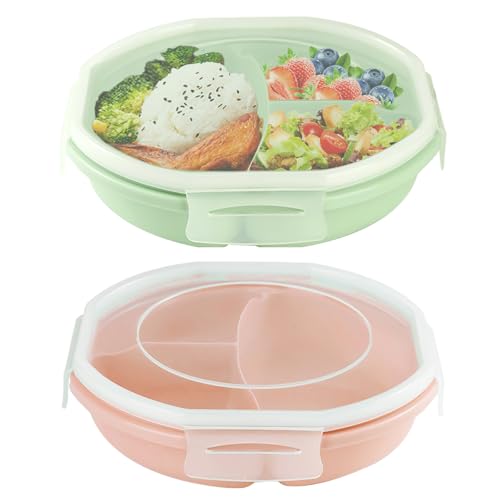 Mikrowellen Teller, 2 Stück Mikrowellengeschirr Mit Deckel, Vorrats Dose Aufbewahrung Geschirr, Teller Mit Unterteilung, Unzerbrechlicher, Geteilter Speiseteller, Erhitzen, Einfrieren, bruchsicher Mikrowellen Teller, 2 Stück Mikrowellengeschirr Mit Deckel, Vorrats Dose Aufbewahrung Geschirr, Teller Mit Unterteilung, Unzerbrechlicher, Geteilter Speiseteller, Erhitzen, Einfrieren, bruchsicher