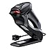 TEEMI QR Bluetooth Barcode Scanner with Wall Mountable USB Cradle and Receiver, 1D 2D Wireless CMOS Screen Scanning, Over 328ft Transfer Range
