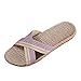 Pantoufles Mode Femmes Femmes Femmes Respirant Bohême Plage Chaussures Plates Casual Sandales Chaussures Femme Imperméable, lilas, 39 EU
