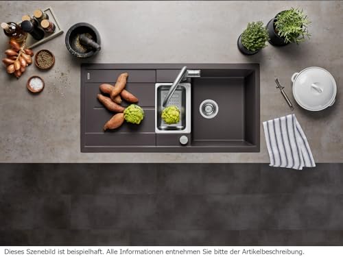Évier en granit noir BLANCO METRA 6S : le luxe du Silgranit durable pour cuisine chic - 6