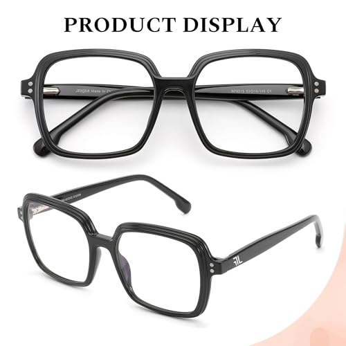 Image of Oversized Blue Light Blocking Glasses for Women and Men, Square Frame Computer Gaming Glasses Anti Glare & UV RF6215