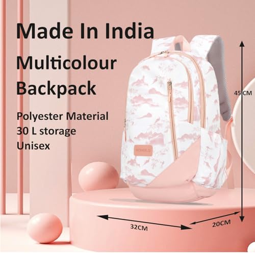 Image of Tinytot 26 Litre School Bag Water-Resistant Backpack - Unisex Large 18 Inches Multipurpose Travel Backpack for Boys & Girls, Men & Women- Ideal for College and School and office Use
