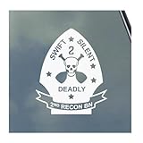 2nd Recon Battalion Vinyl Sticker Decal by KLO Graphics Pilot US Marines Veteran