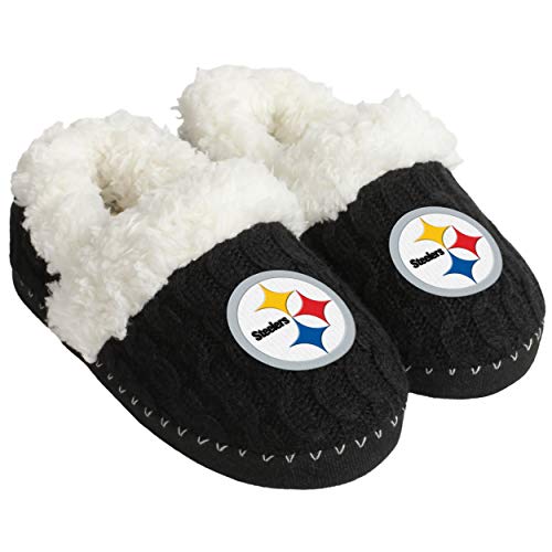 Pittsburgh Steelers NFL Womens Team Color Fur Moccasin - M