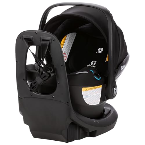 Diono LiteClik30 XT SafePlus Infant Car Seat and Base, Rear-Facing for Infants 4-30lbs, SafePlus Engineering, with Infant Insert, UPF 50+ Sunshade (Black Storm)