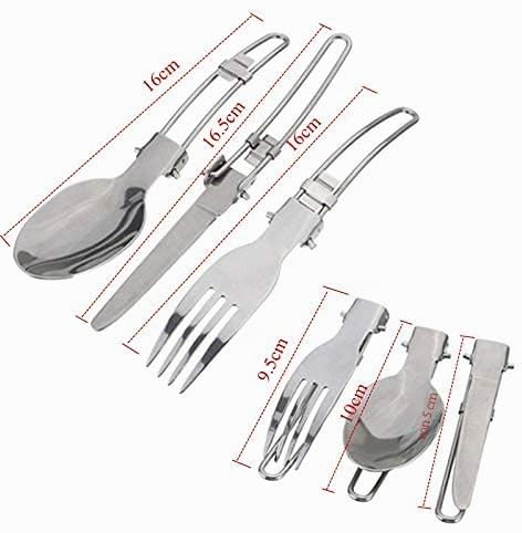 Queta Camping-Kochgeschirr-Set, Camping-Topf mit Herd, Picknick, Wanderutensilien, Ausrüstung, Picknick-Kochgeschirr, Kochwerkzeug-Set
