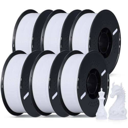 Image of RepRapper White PETG Filament 1.75mm, 6 x 1KG Pack FDM 3D Printer Filament