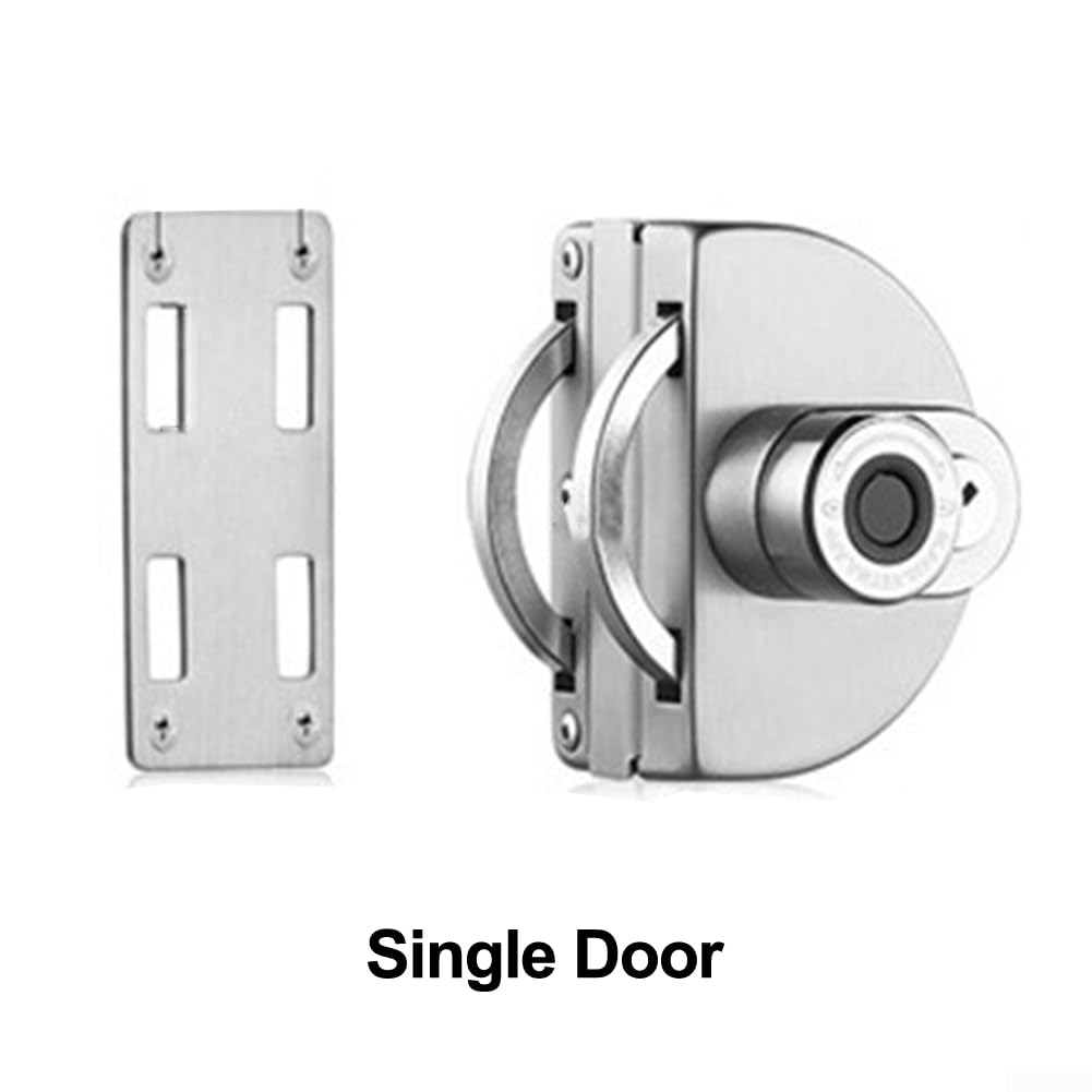 Cerradura de huellas dactilares, 1 paquete de cerradura de puerta de vidrio electrónica inteligente sin llave, de acero inoxidable, segura para acceso al hogar, oficina, minorista (B)