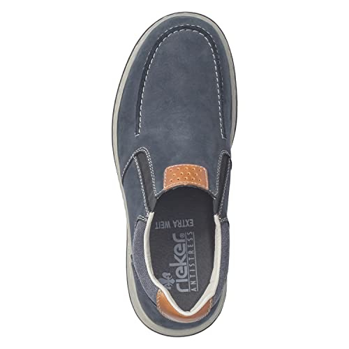 Rieker 17360, Herren Slipper, Blau (Pazifik/Amaretto/Navy), 46 EU (11 UK)