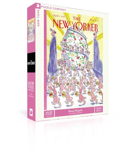New York Puzzle Company - New Yorker Bunny Brigade - 500 Piece Jigsaw Puzzle for Adults by James Stevenson