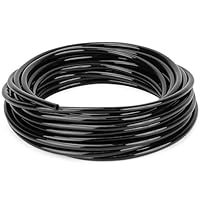 Paor 10 Meter schwarzer Mikro-Bewässerungsschlauch, Innendurchmesser 4 mm/Außendurchmesser 6 mm für Gartenbewässerung