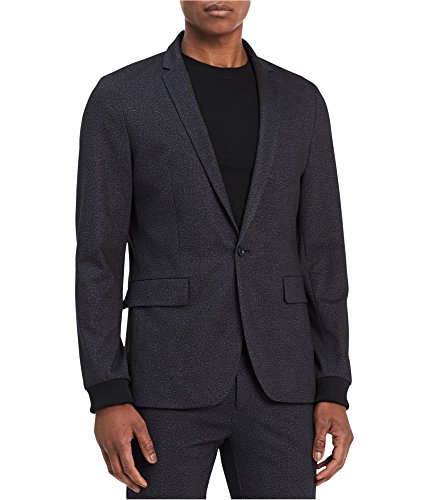Calvin Klein Mens Textured One Button Blazer Jacket, Grey, Xx-Large (Regular) #TOP10