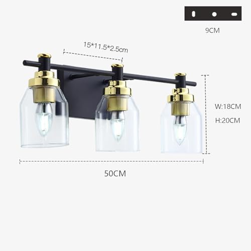 Lámpara de pared vintage interior con iluminación LED cálida dorada de 36cm 5