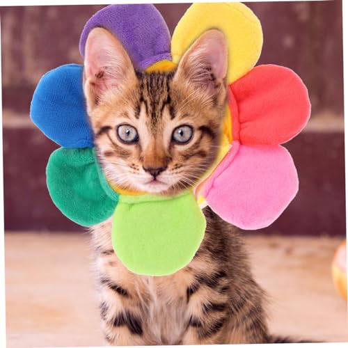 DRESSOOS 2 Unidades Chapéu Girassol Cocar Gato Girassol Chapéu Flor Gatinho Tiara Flor Cachorrinho C