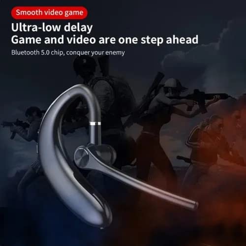 Image of 180 Rotating Single Bluetooth Ear Hook Business Sport Painless Headset Noise Reduction Headset for All Smartphones (with1 Year Replacement Warranty)