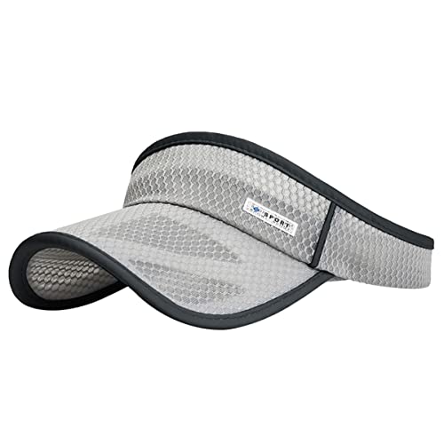 Image of Outdoor Sport Cap Wide Brim UV Protection Breathable Adjustable Baseball Cap for Beach Golf Running Tennis
