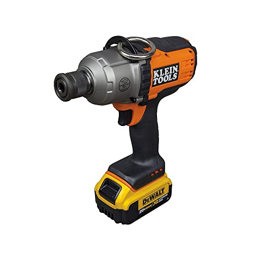 Klein Tools Bat20-7161 Cordless Impact Wrench, 500 Ft-Lb, Torque, 7/16-Inch Chuck, Variable Speed, Safety Lockout, Dewalt 20V Lithium-Ion Powered #TOP2