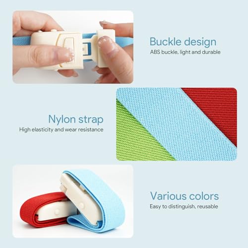 6 stück Stauschlauch, Hochflexibel Tourniquet, Elastisches Stauschlauch Blutabnahme, Venenstauer für Outdoor-Sportarten, Medizinische Notfälle, Blutentnahmen, Wundversorgungen Verwendet(Helle Farbe)