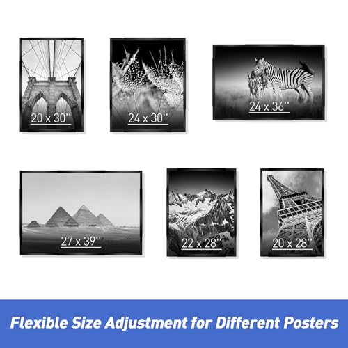 MICEPLAY Adjustable Puzzle Frame for 1000/1500/2000 Piece Puzzles, Poster Frame for Wall Mounting, Horizontal & Vertical Display, Black Picture Frame for Home Decor by MICEPLAY - Image 7