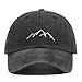 LANLYLGQ Baseball Cap Snapback Baseballkappe Unisex Herren Damen Vintage Stickerei UV Schutz Docker Cap Sonnenhut (Baumwolle, Berg-Schwarz)