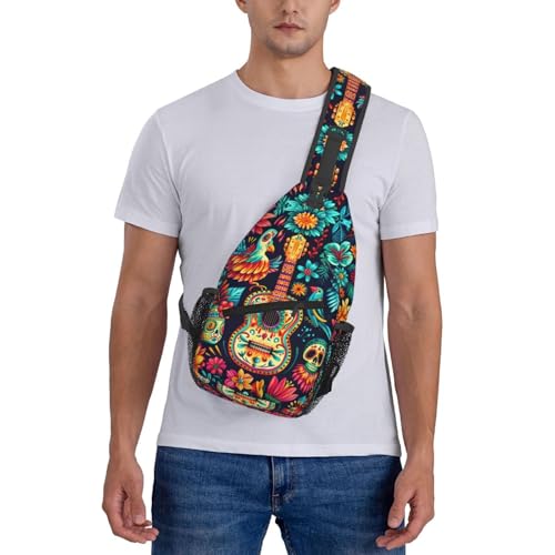 Bolso Cruzado Colorido Mexicano para Senderismo Unisex miniatura 7