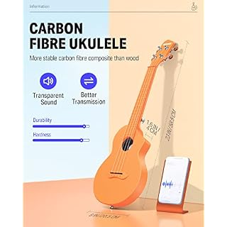 Donner Concert Ukulele Orange Fibre de carbone 23 pouces Kit de démarrage de voyage avec sac de cours en ligne gratuit… - Les Beatles, Paul McCartney, John Lennon, RIngo Starr, George Harrison Donner Concert Ukulele Orange Fibre de carbone 23 pouces Kit de démarrage de voyage avec sac de cours en ligne gratuit… – Image 3