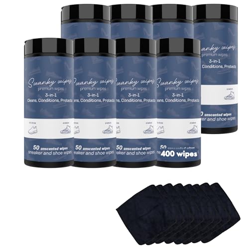 Swanky Shoe Cleaner Wipes - Leather and Sneaker Cleaner, Removes