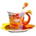 Produktbild FBSHOP(TM) Teetasse und Untertasse aus Porzellan, Motiv: Maskottchen, Drachenmuster, für Hochzeiten, Weihnachten, Teetasse, Untertasse und Löffel, 3 Sets