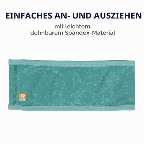 RUFFWEAR Swamp Cooler Halsmanschette für Hunde, LSF 50+, waschbar, wendbar, für den täglichen Gebrauch, Kühlung, wiederverwendbar, sofortiges Abkühlgerät für heißes Wetter, Aurora Teal/Heliotrop-Lila