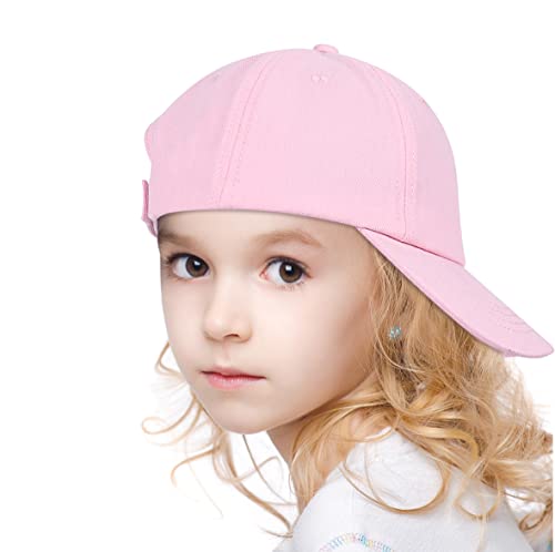 Sun Hat For Baby Boy And Baby Girl,Boys Girls Caps, Baby Baseball Caps Cotton Infant Toddler Kids Hat (8-24 Months, 2Pcs Whie & Light- Pink) #TOP4
