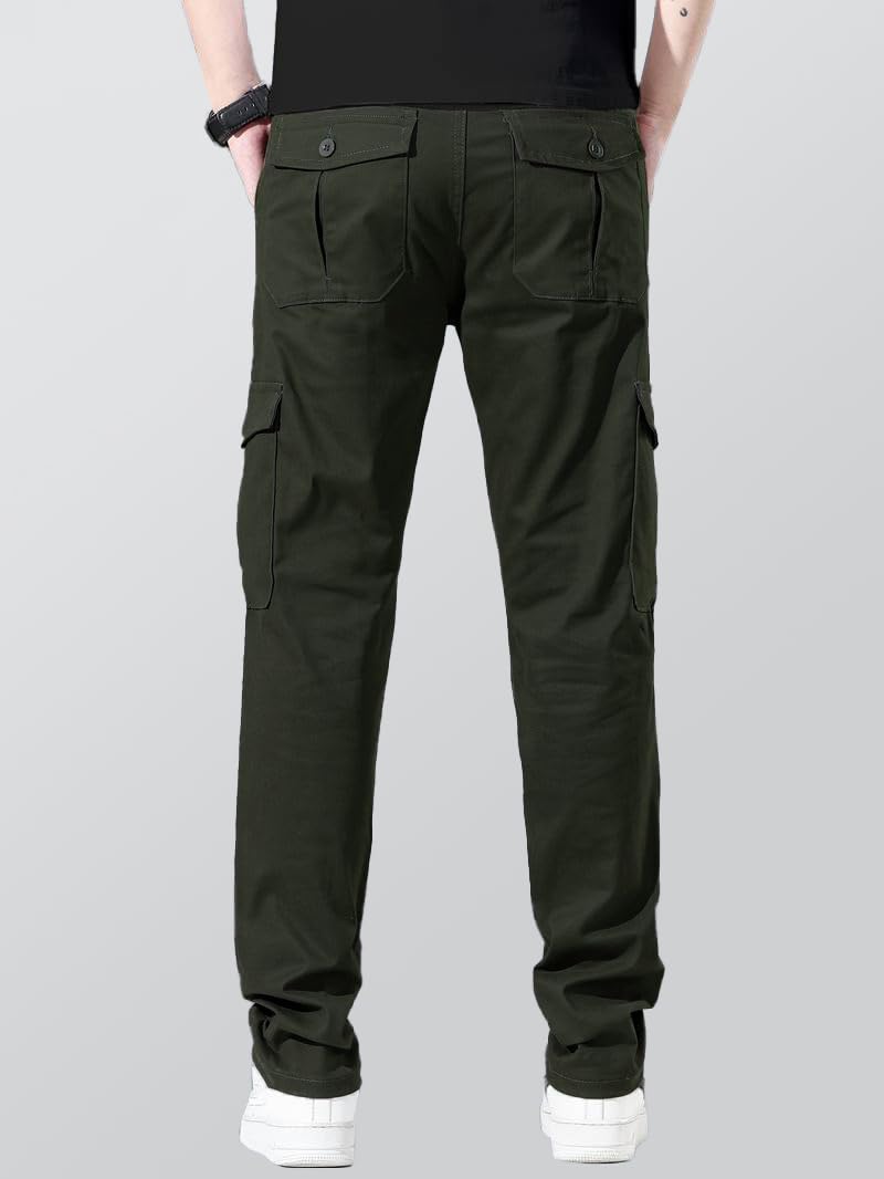 TOPLOT Pantaloni cargo da uomo in cotone || Cargo per gli uomini || Cargo a gamba dritta per uomo || Pantaloni casual da uomo (5212)