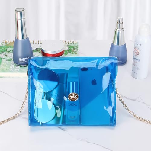 Image of HAOGUAGUA Clear Purse for Women, Clear Bag Stadium Approved, See Through Clear Handbag for Concerts Sports Events