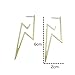 Lightning Bolt Earrings for Women Gold Statement Flash Thunder Lightning Drop Dangle Earrings Punk 80s Costume Jewelry Accessories AGold