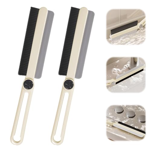 Fugendüsenreinigungsbürsten für den Haushalt, harte Borsten, Fugendüse, Spaltreinigungswerkzeug für enge Räume, Cremegelb, 2 Stück